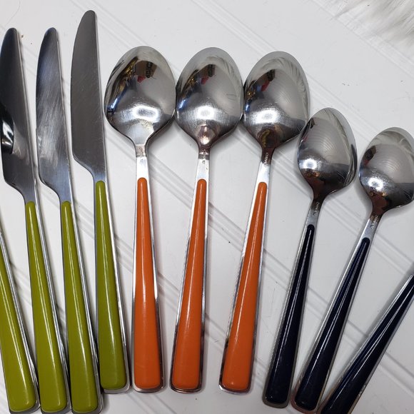 Fiesta 10-Piece Merengue Flatware Silverware Stainless Steel Multicolor - Picture 9 of 11